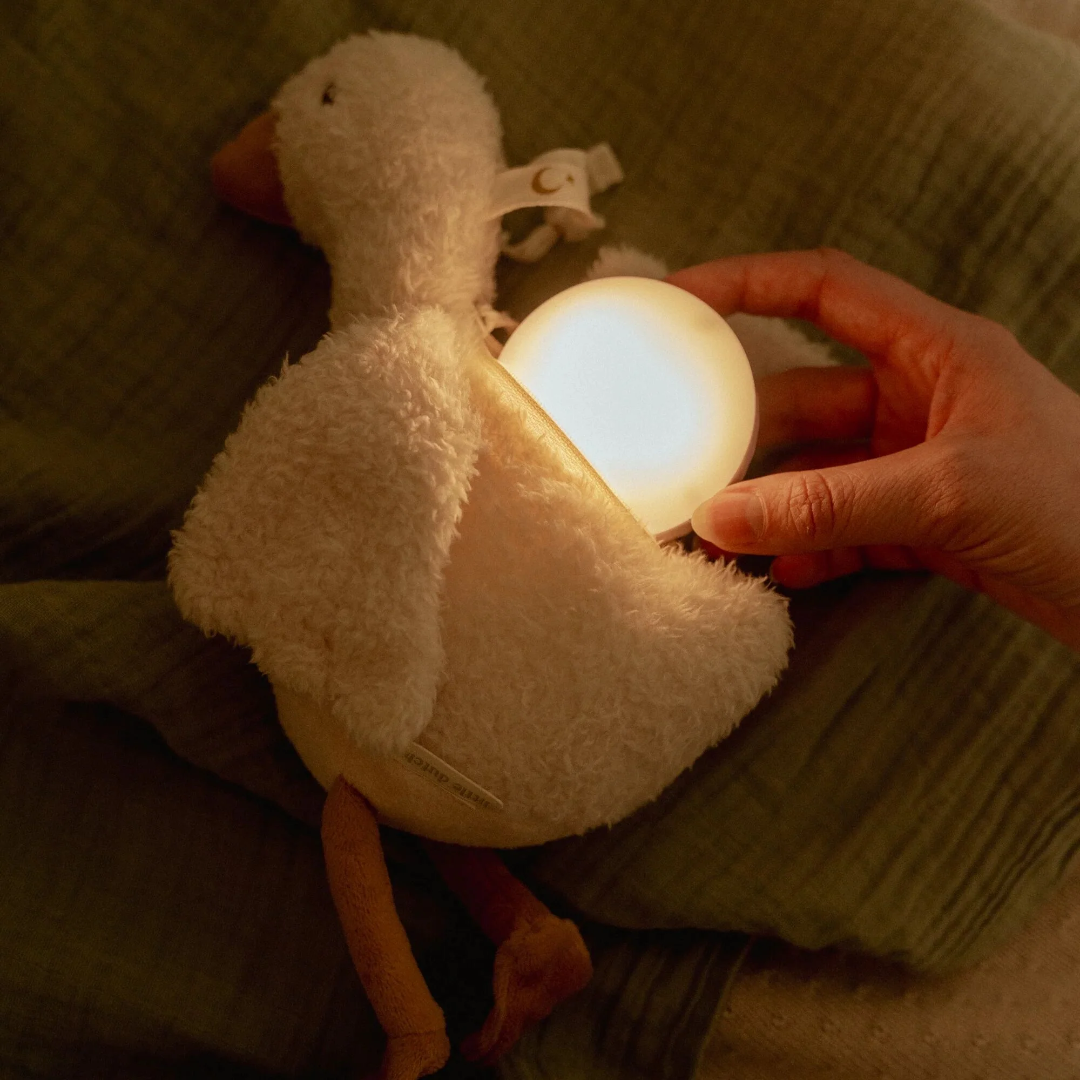 Little Dutch Newborn Naturals Cuddle Goose Light & Sound