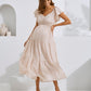 Lila Baby Shower Maternity Dress Nude Pink