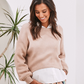 Sylvie Luxury Maternity Knitted Cropped Jumper - Dusty Pink