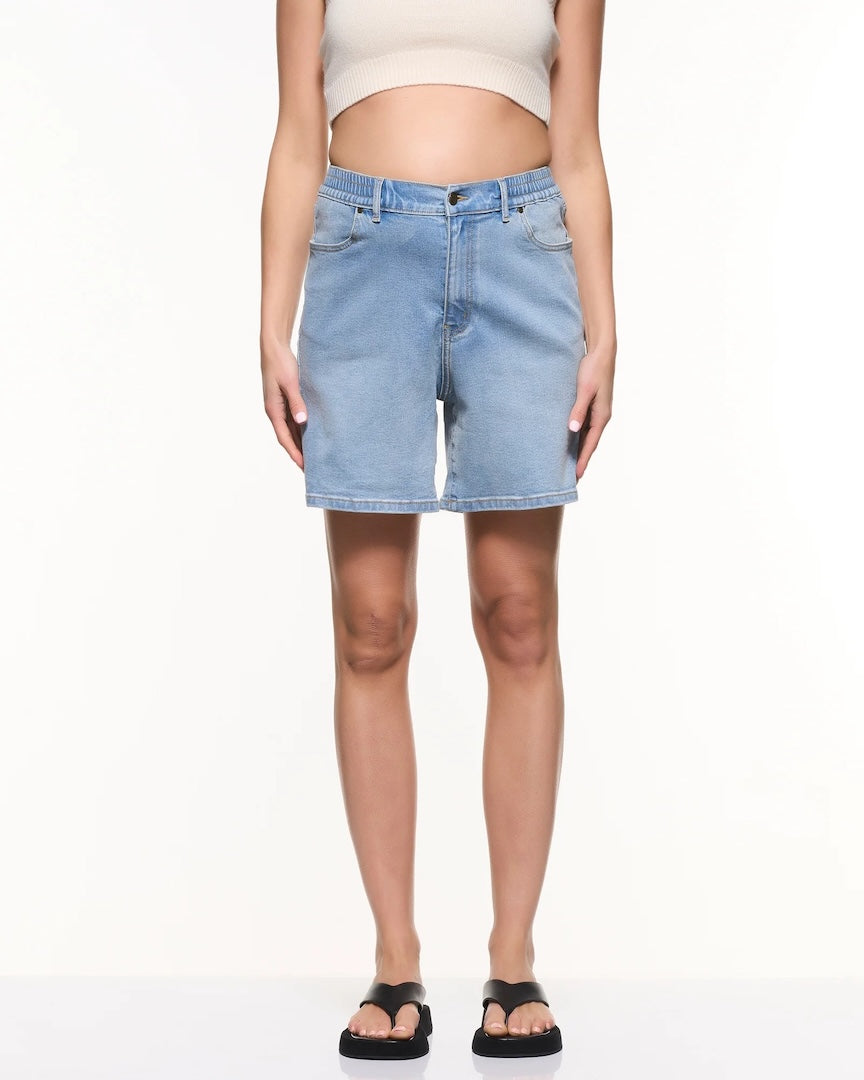 Relaxed Denim Maternity Shorts