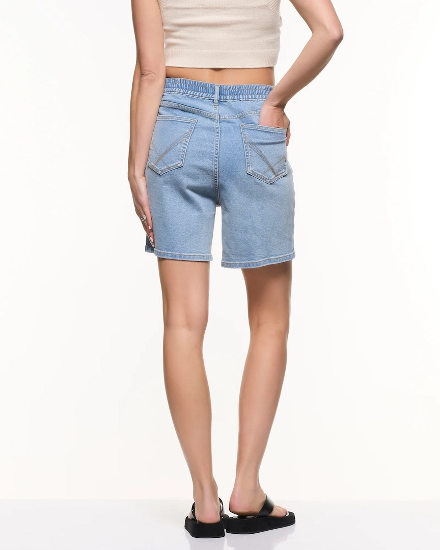 Relaxed Denim Maternity Shorts