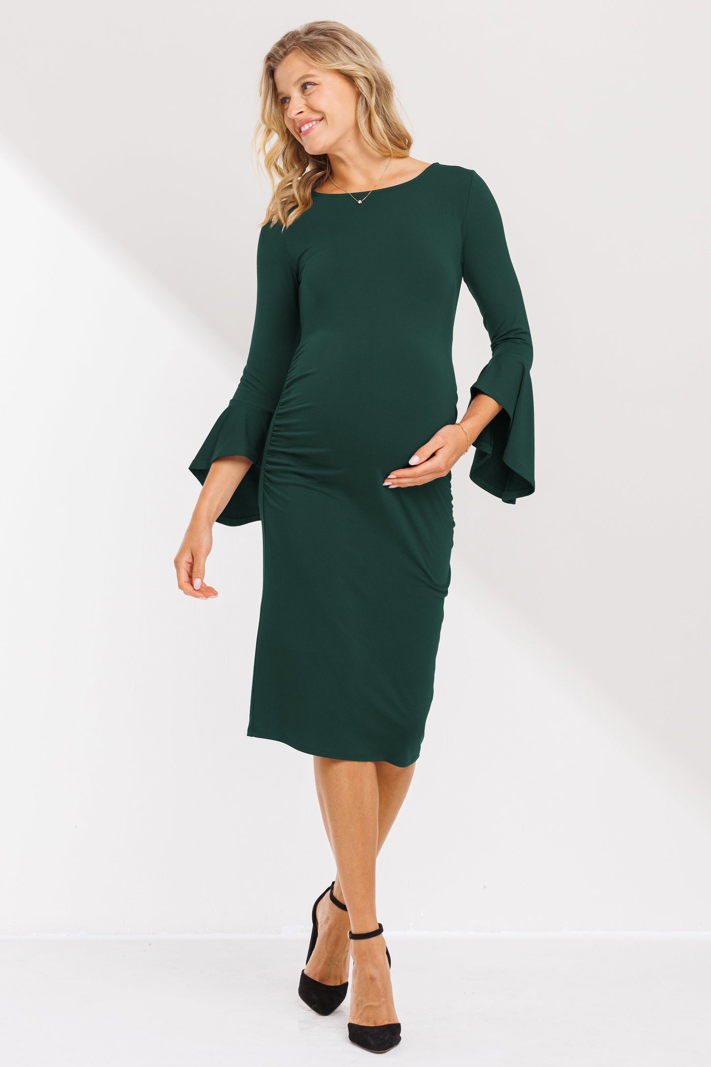 Hello Miz Maternity Dress Bell Sleeves