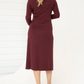 Nina Maternity Side Tie Dress – Berry Red