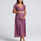 Lila Baby Shower Maternity Sundress in Plum