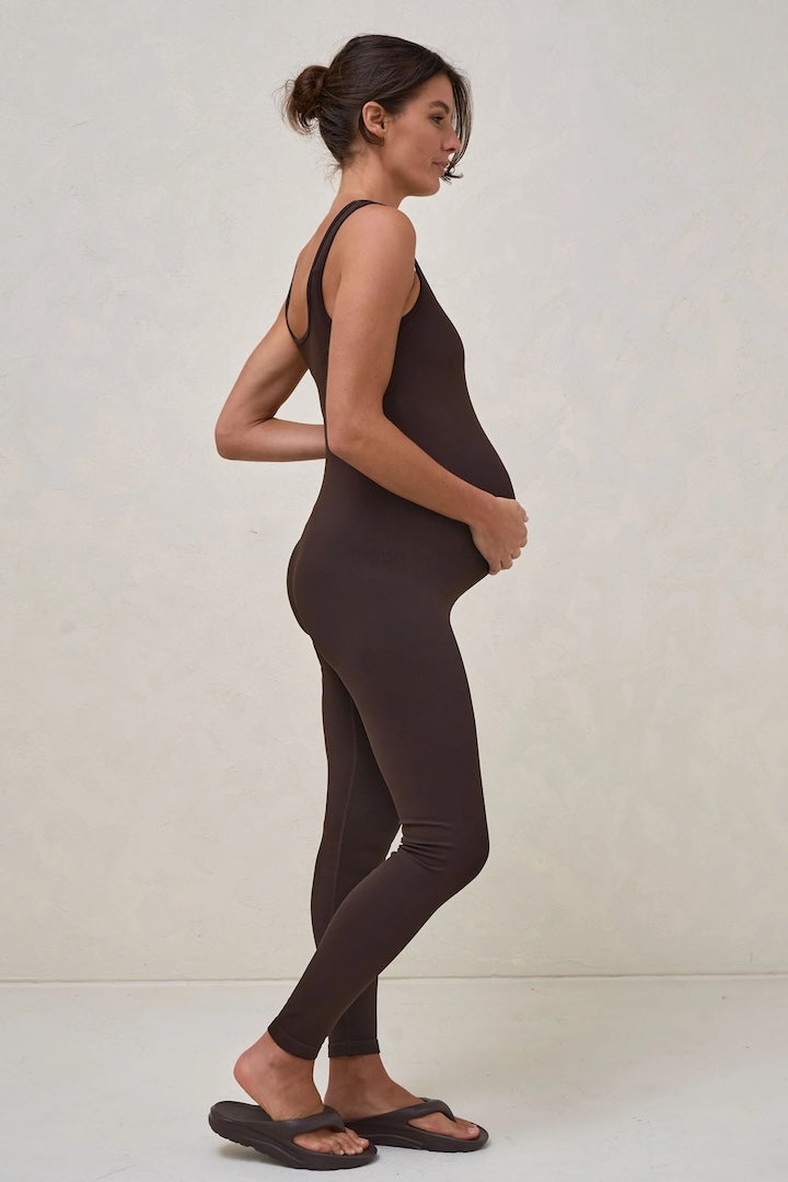 The Movement Full Length Romper Chocolate