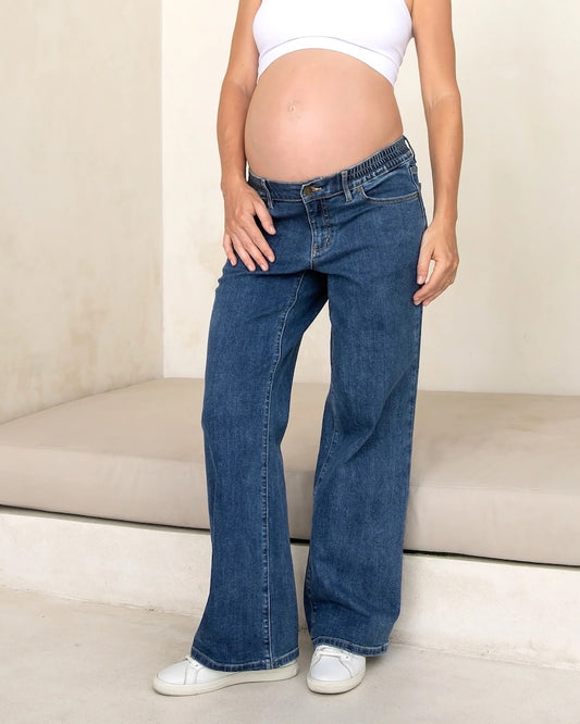 Heaven Straight Maternity Jeans Blue Wash