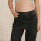 Relaxed Wide Leg Maternity Jeans Washed Black