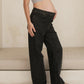 Relaxed Wide Leg Maternity Jeans Washed Black