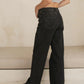 Relaxed Wide Leg Maternity Jeans Washed Black