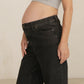 Relaxed Wide Leg Maternity Jeans Washed Black
