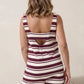 Kindred Nursing Playsuit Burgundy Stripe
