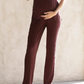 Sherry Wide Rib Maternity Lounge Pant in Chocolate Truffle
