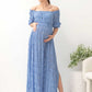 Mariana Sheer Maternity Photoshoot Dress in Baby Blue
