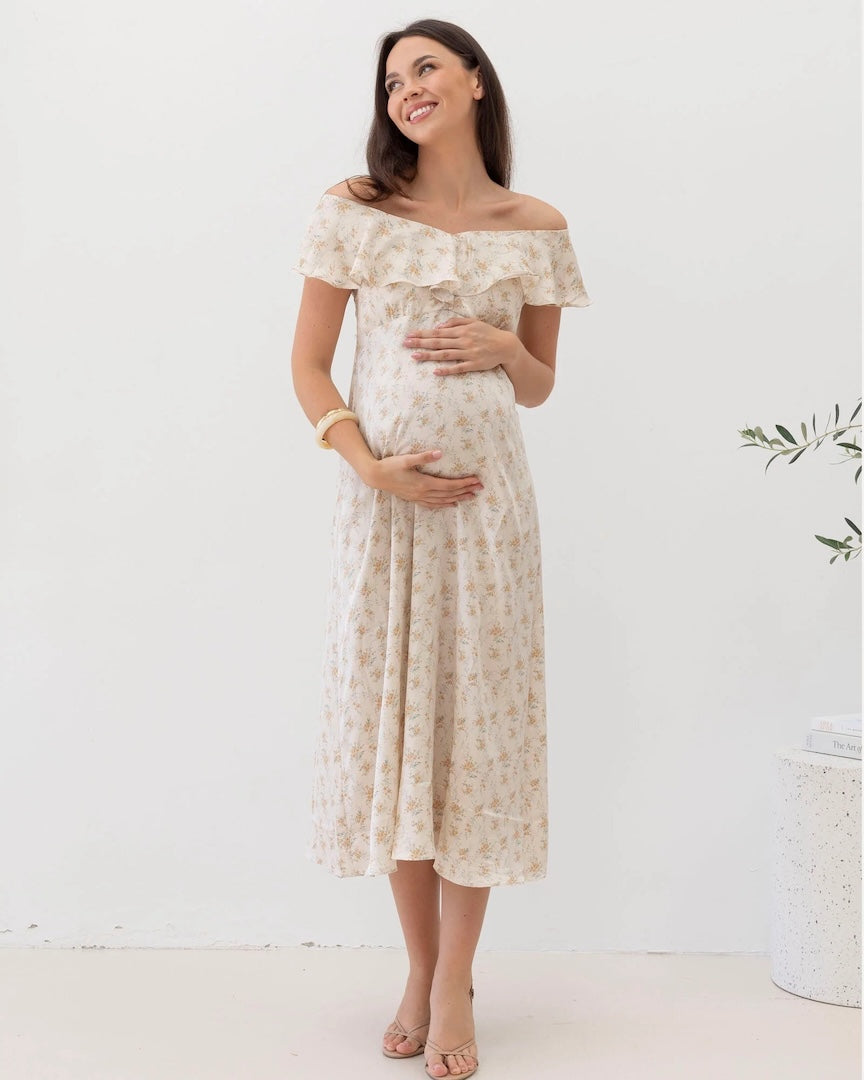 Mika Maternity Ruffle Dress