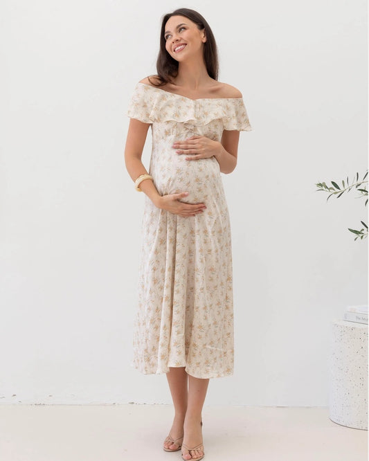 Mika Maternity Ruffle Dress