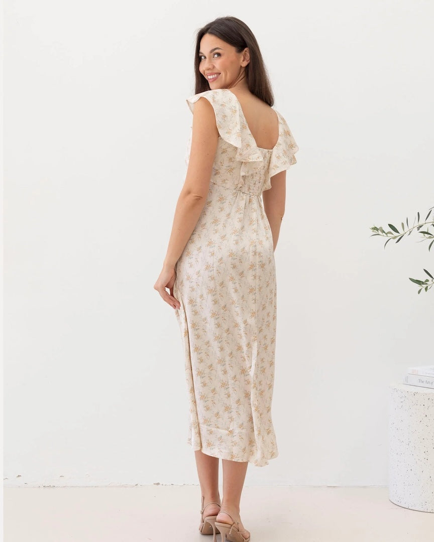 Mika Maternity Ruffle Dress