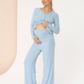 3-Piece Isabelle Maternity Sleepwear PJ set - Blue