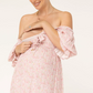 Amber Maternity Baby Shower Dress in Pink Floral