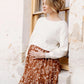 Sylvie Luxury Maternity Knitted Cropped Jumper- Off White