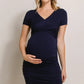 Ruched Surplice Bodycon Dress