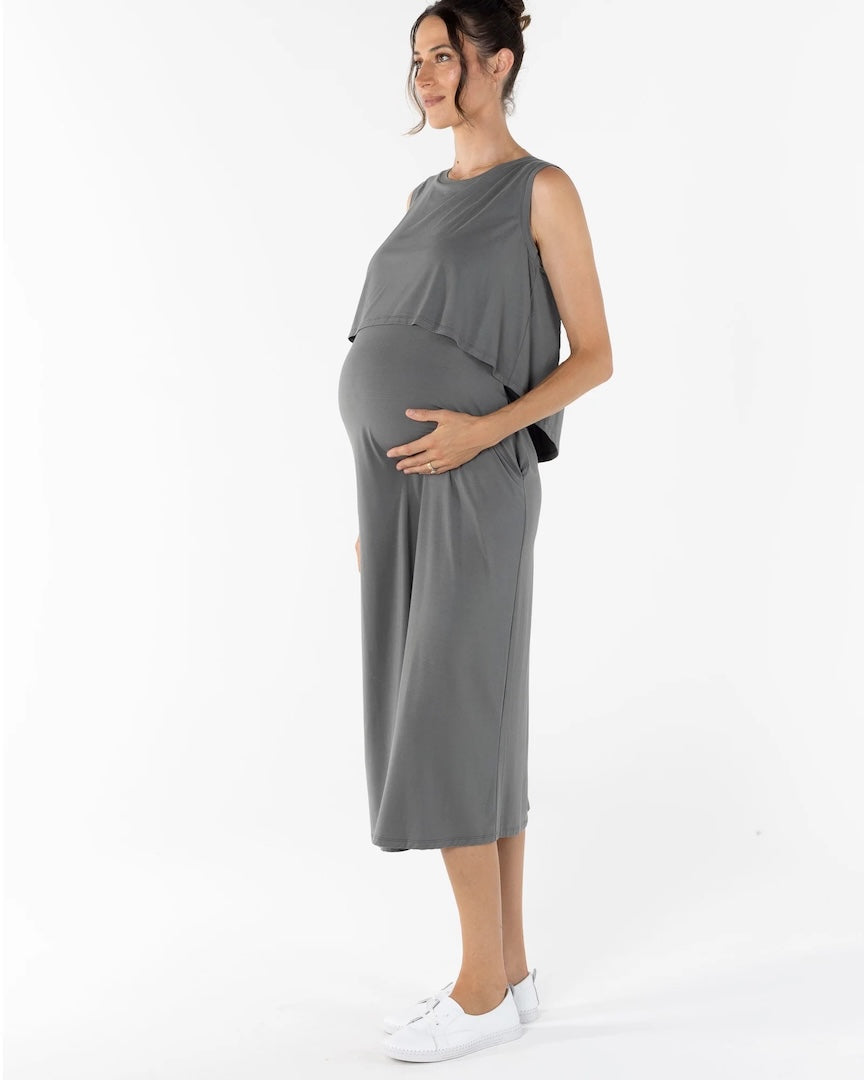 Manon Maternity Breastfeeding Dress Slate
