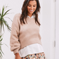 Sylvie Luxury Maternity Knitted Cropped Jumper - Dusty Pink