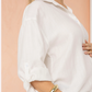 White Maternity Linen Shirt