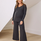 3-Piece Isabelle Maternity Sleepwear Set - Charcoal