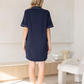 Larah Bamboo Mama Hospital Nightie Set with Baby Wrap in Navy