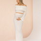 Ophelia 2 piece Maternity Photoshoot Knit Set White