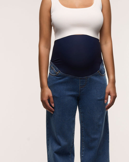 Straight Leg Overbelly Jeans