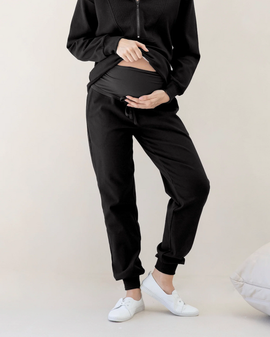 Ultimate Comfort Maternity Sweatpants in Black