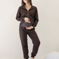 Calla Maternity Tracksuit Set in Cocoa