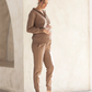 Calla Maternity Tracksuit Set in Iced Latte