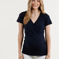 Angel Maternity Crossover Bamboo Nursing Tee Navy