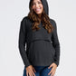 Maternity & Nursing Hoodie Breastfeeding Jumper - Charcoal