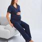 Bamboo Pyjama Set Short Sleeve Navy