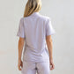 Maternity and Nursing Pyjama Set in Soft Lavender