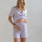 Maternity and Nursing Pyjama Set in Soft Lavender