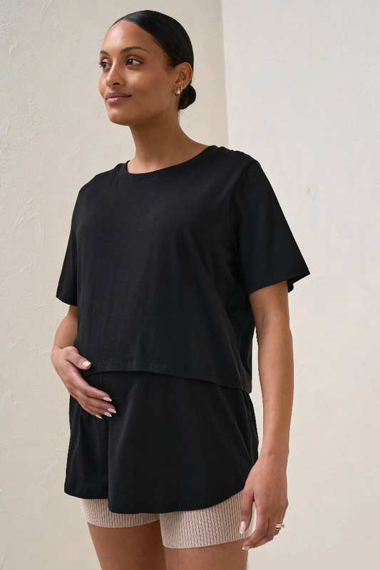 Me And You Nursing Tee Black