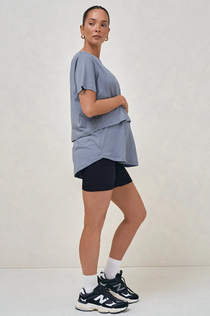 Me And You Nursing Tee Blue Suede