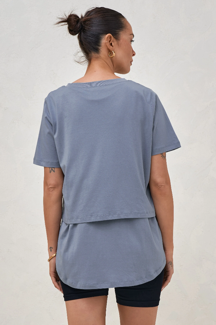 Me And You Nursing Tee Blue Suede