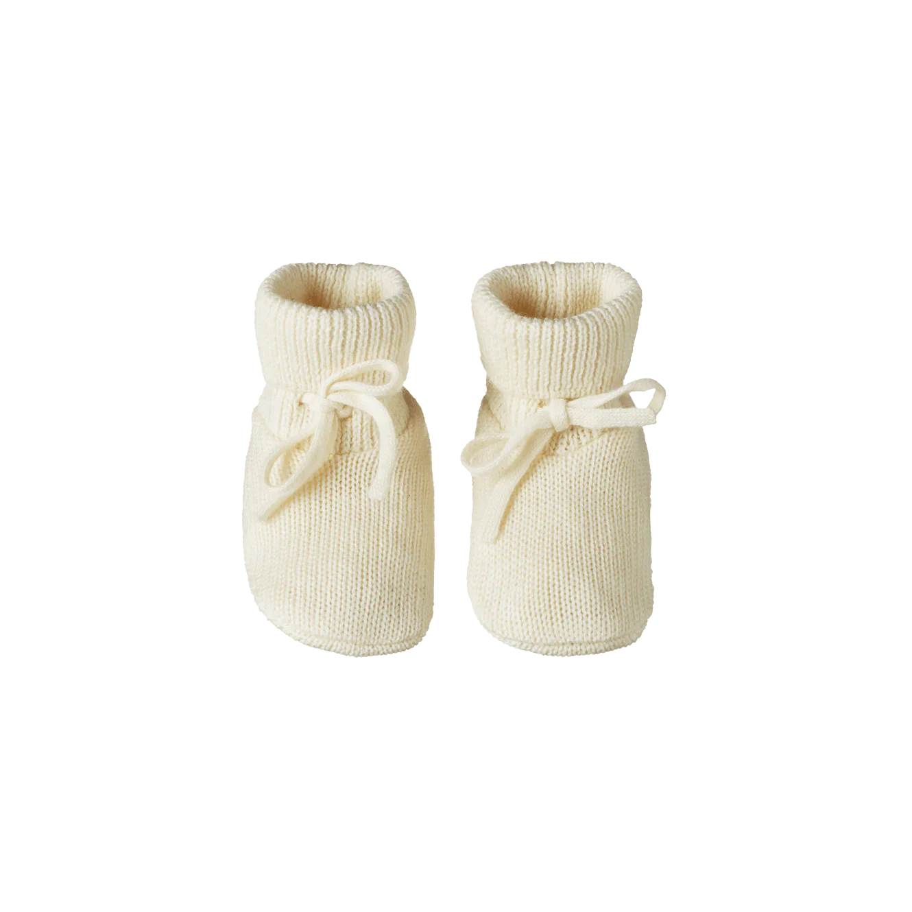 Merino Drawstring Booties Natural