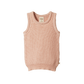 Merino Chunky Knit Vest Rose Dust