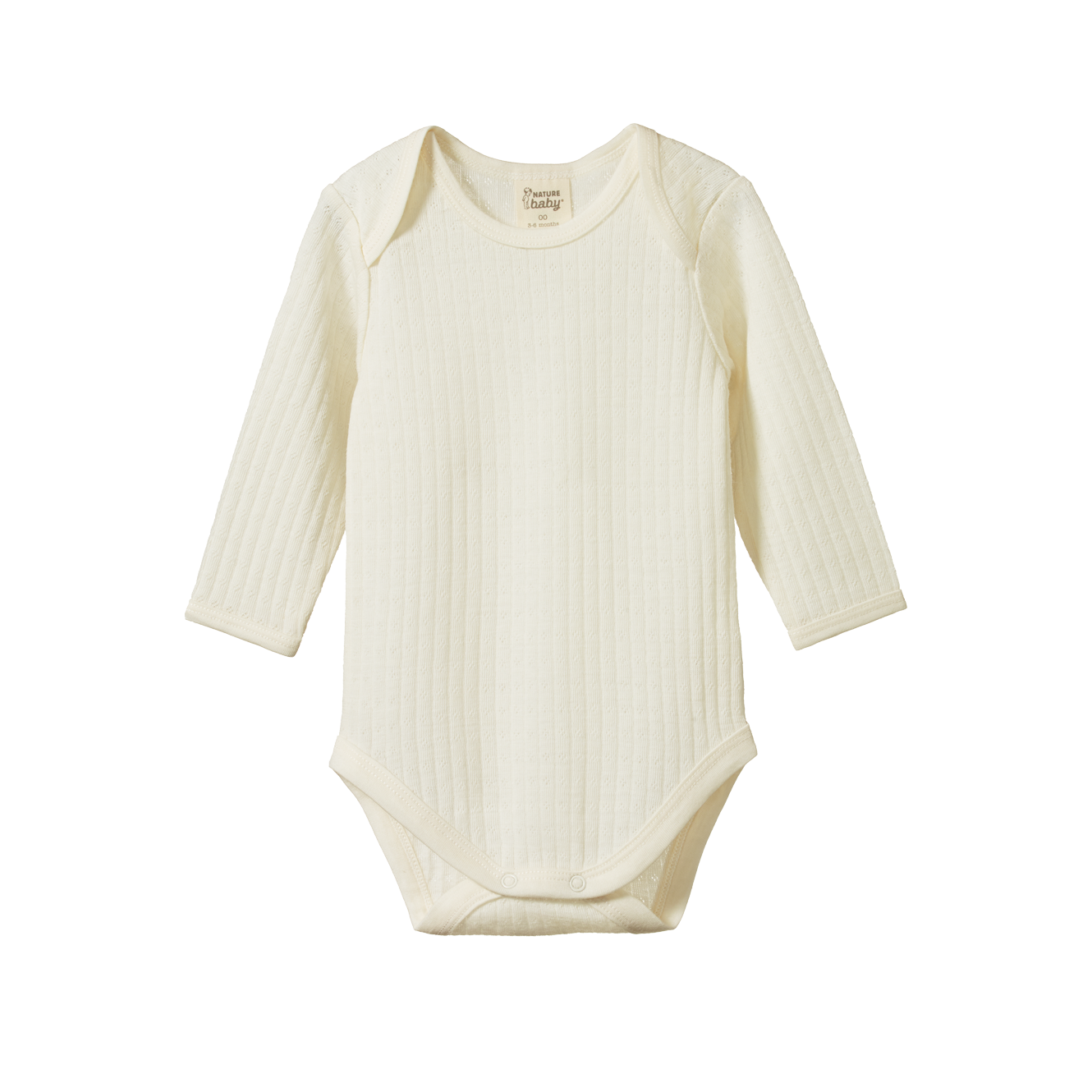 Merino Essential L/S Bodysuit Pointelle Natural