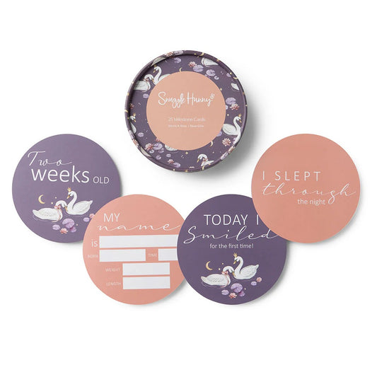 Swans and Rosa Reversible Milestone Cards
