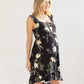 Grace Hospital Birthing Gown with Nursing Access - Black Floral Print
