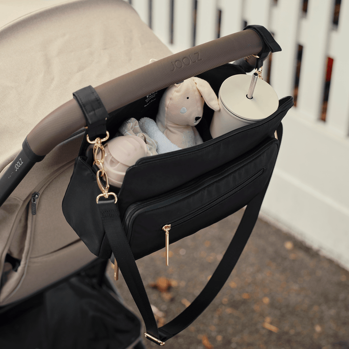 OiOi Multitasker Pram Caddy 2.0 Black Nylon