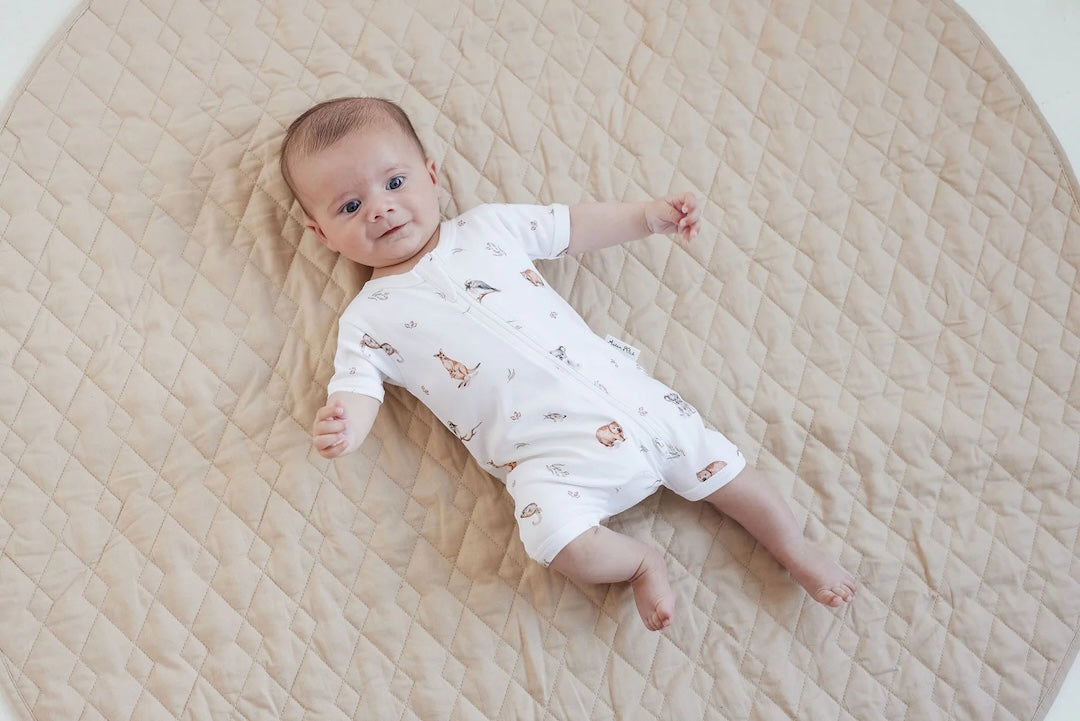 Native Animals SS Zip Romper