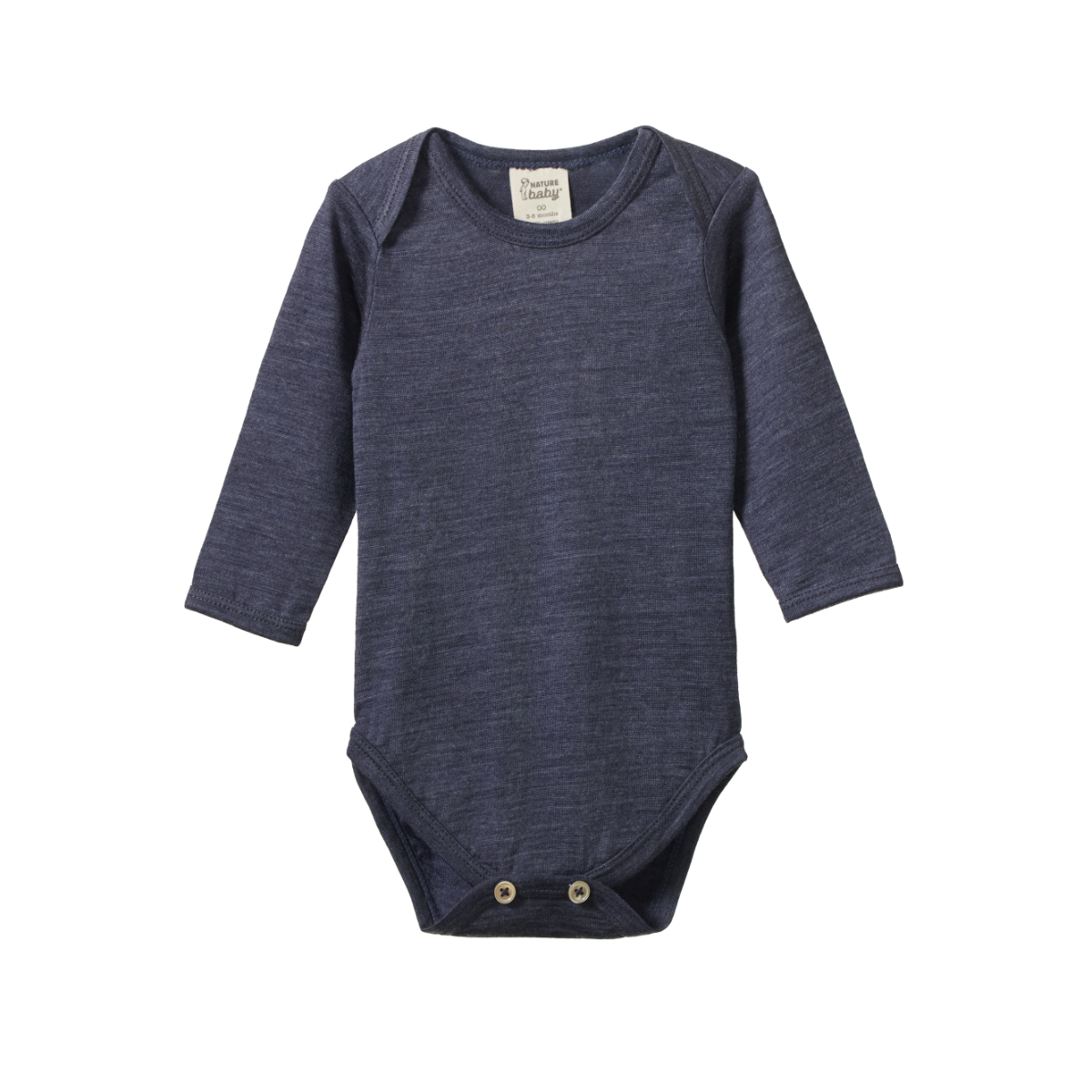 Merino Long Sleeve Bodysuit Mulberry Marl